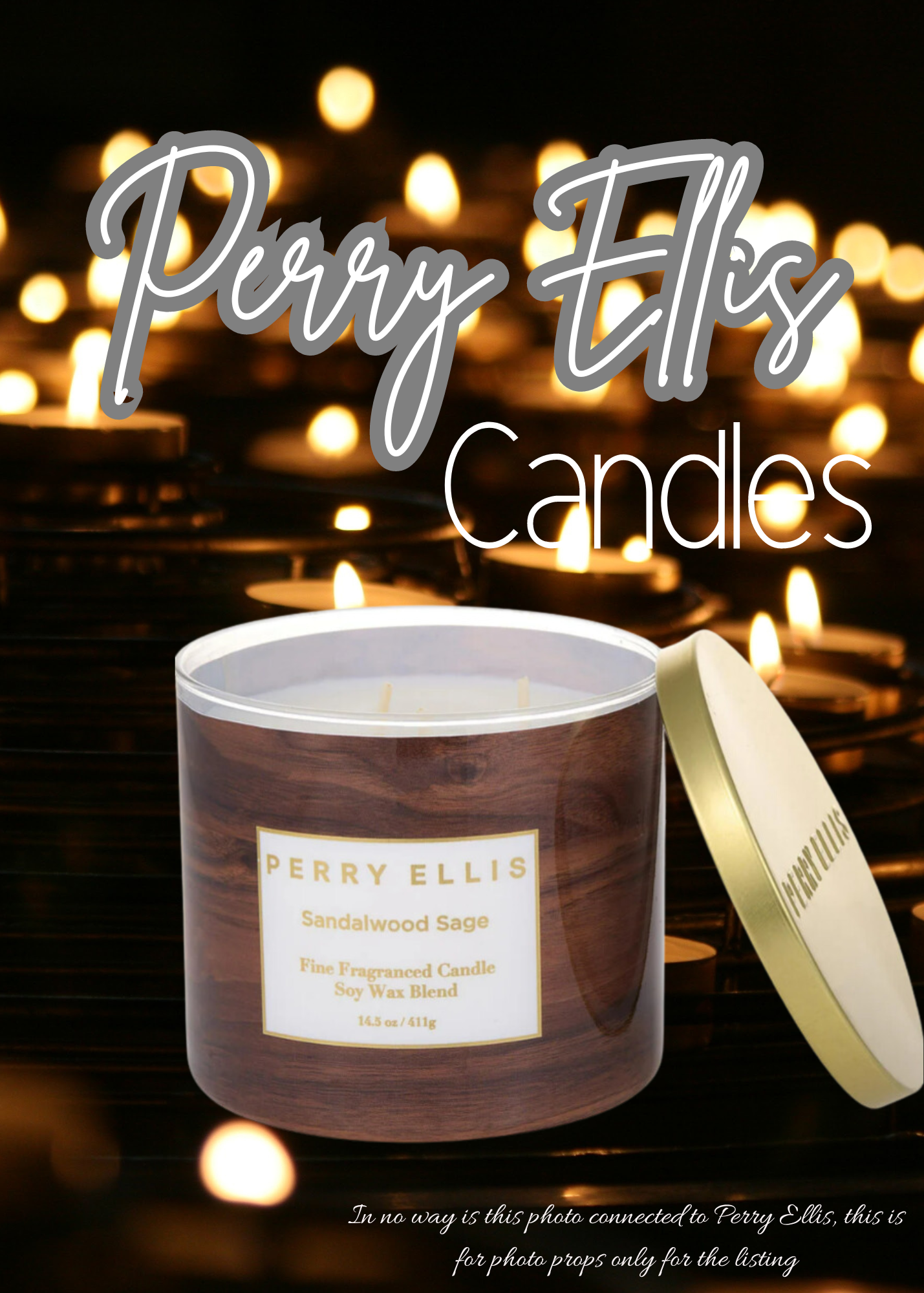 Perry Ellis Sandalwood Sage Scented Candle 14.5 oz by Perry Ellis ❤️