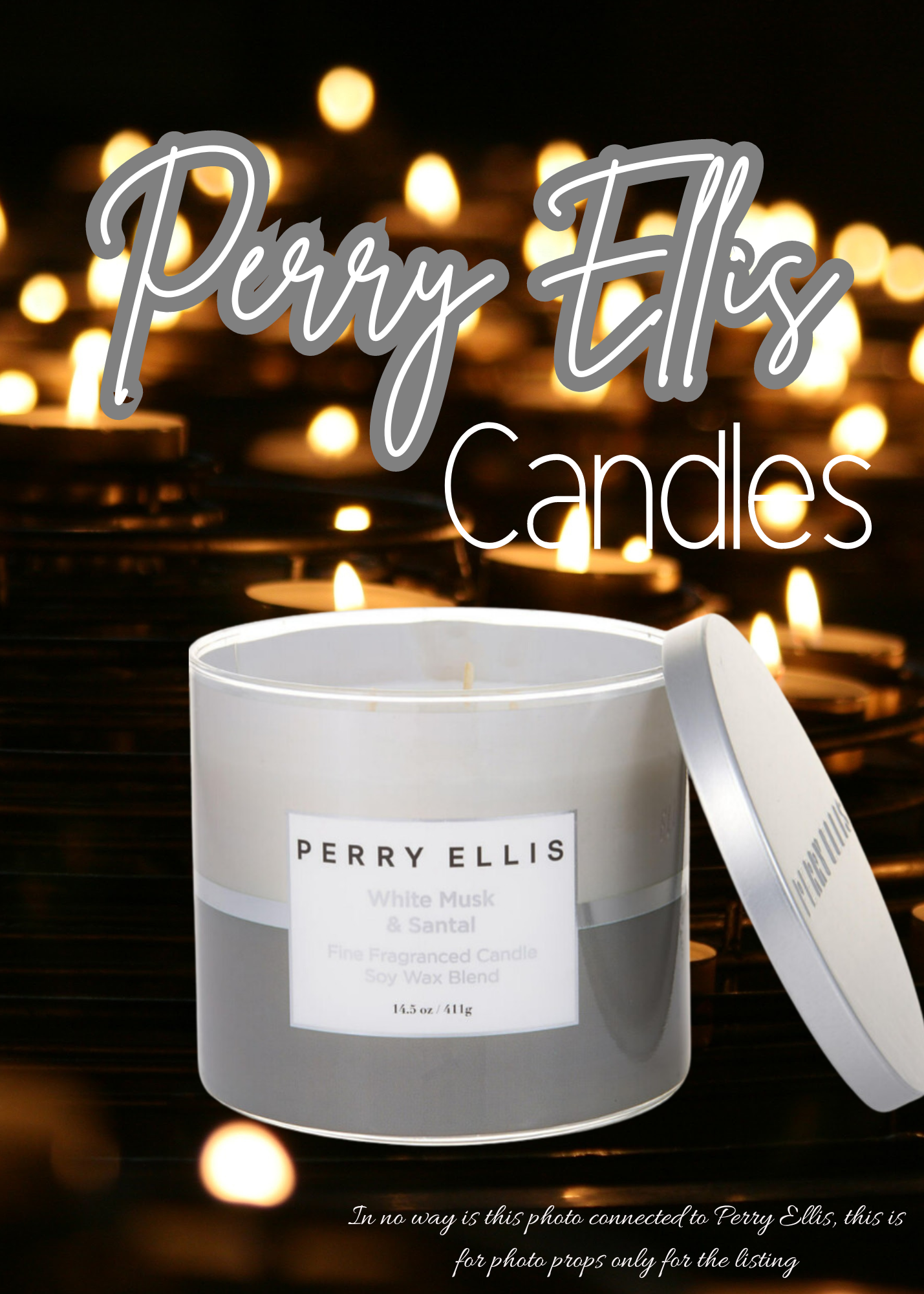 Perry Ellis White Musk & Santal Scented Candle 14.5 oz by Perry Ellis ❤️