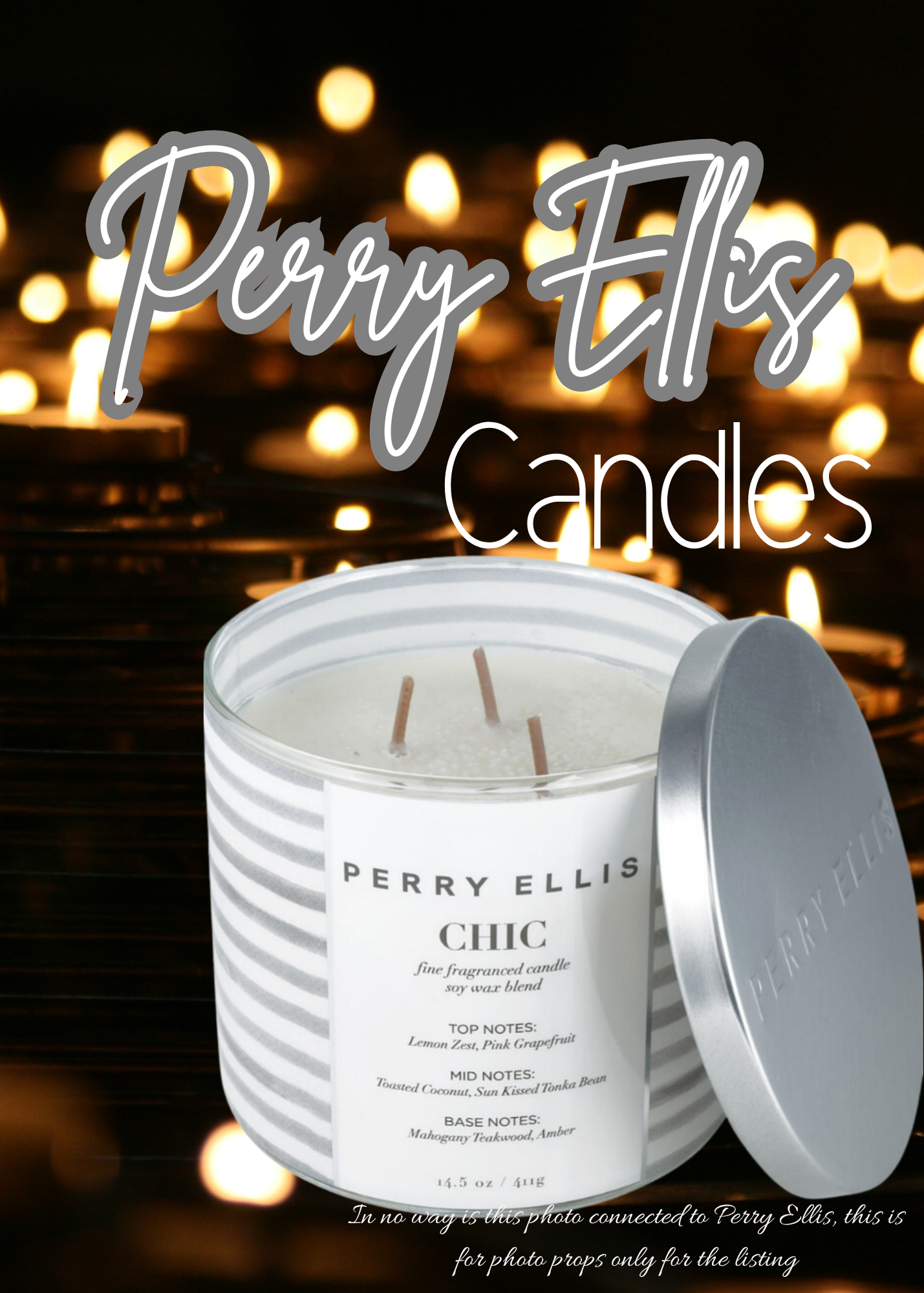 Perry Ellis Chic Scented Candle 14.5 oz by Perry Ellis ❤️