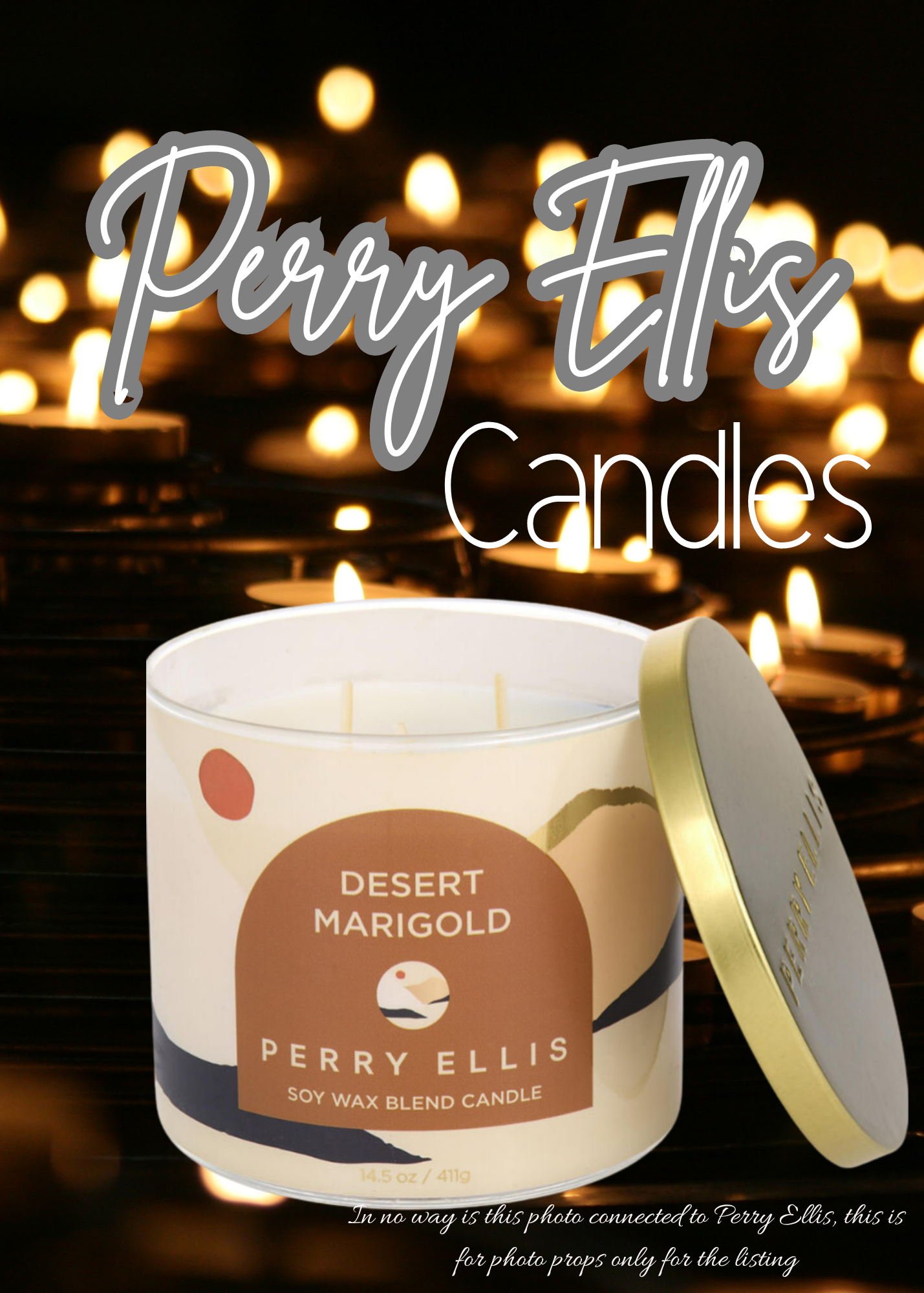 Perry Ellis Desert Marigold Scented Candle 14.5 oz by Perry Ellis ❤️