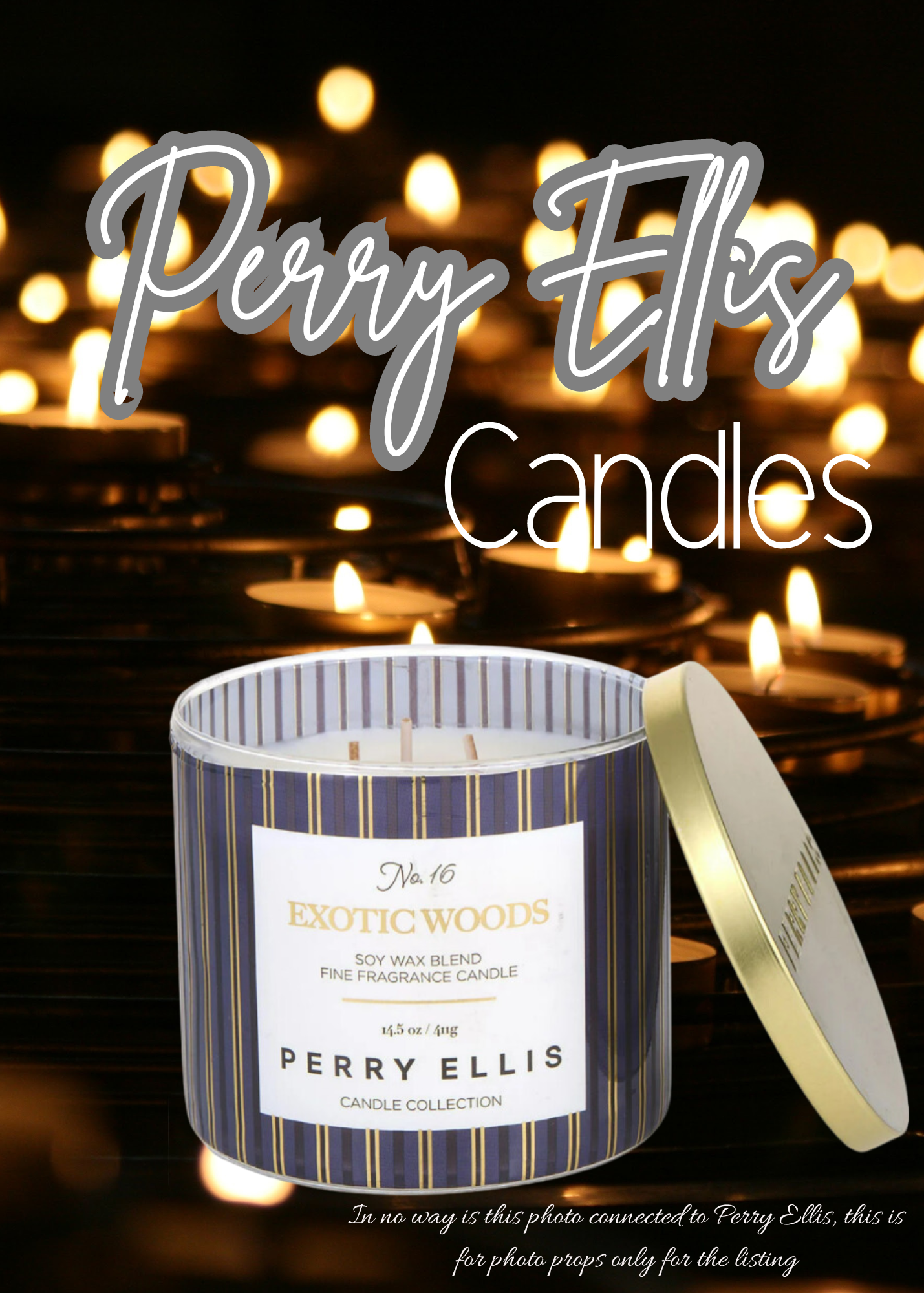 Perry Ellis Exotic Woods Scented Candle 14.5 oz by Perry Ellis ❤️