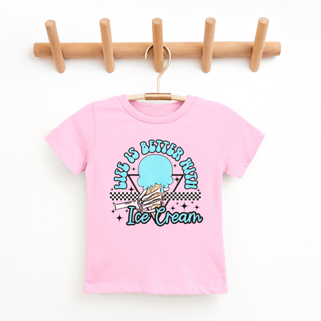 Life Is Better With Ice Cream Graphic Tee SZ 2T-YXL (18-20)