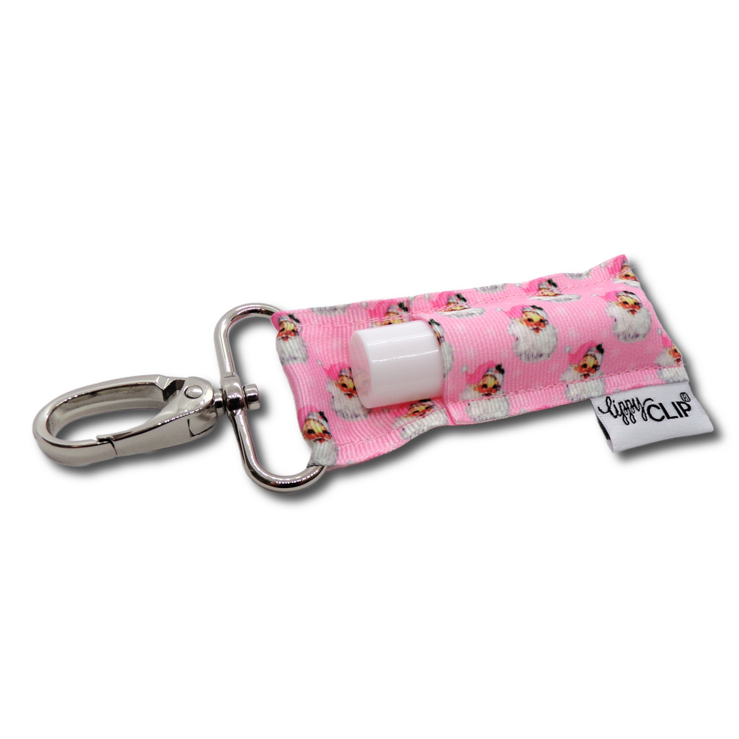 Pink Santa LippyClip® Lip Balm Holder