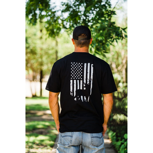 FULL SIZE Deer Flag Graphic Tee