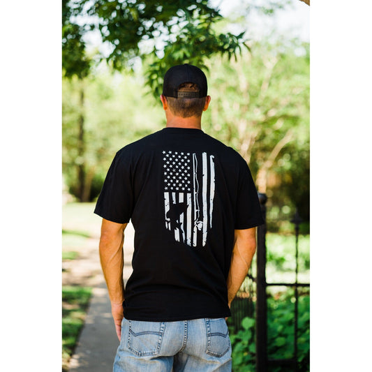 FULL SIZE Fish flag GRAPHIC TEE