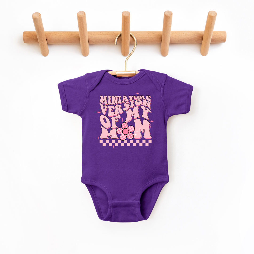 Miniature Version Of My Mom Infant Bodysuit SZ Newborn - 24M