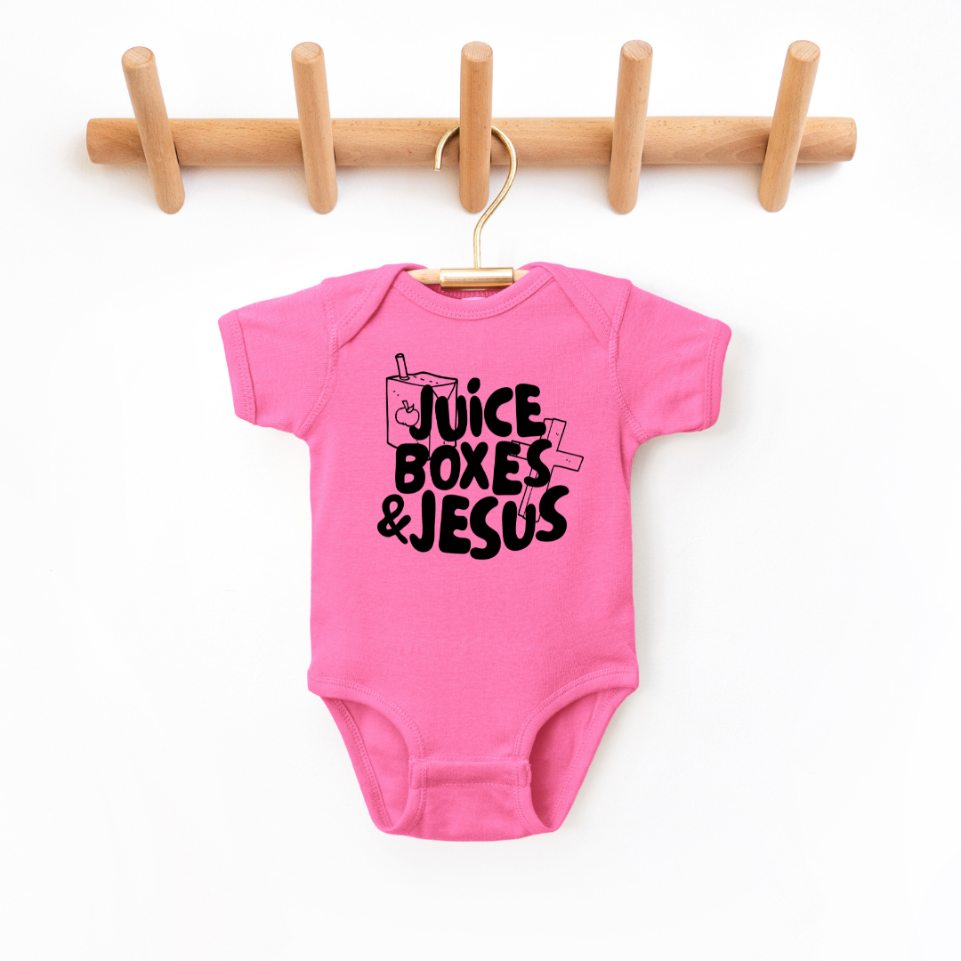 Juice Boxes & Jesus Infant Bodysuit SZ NB-24M