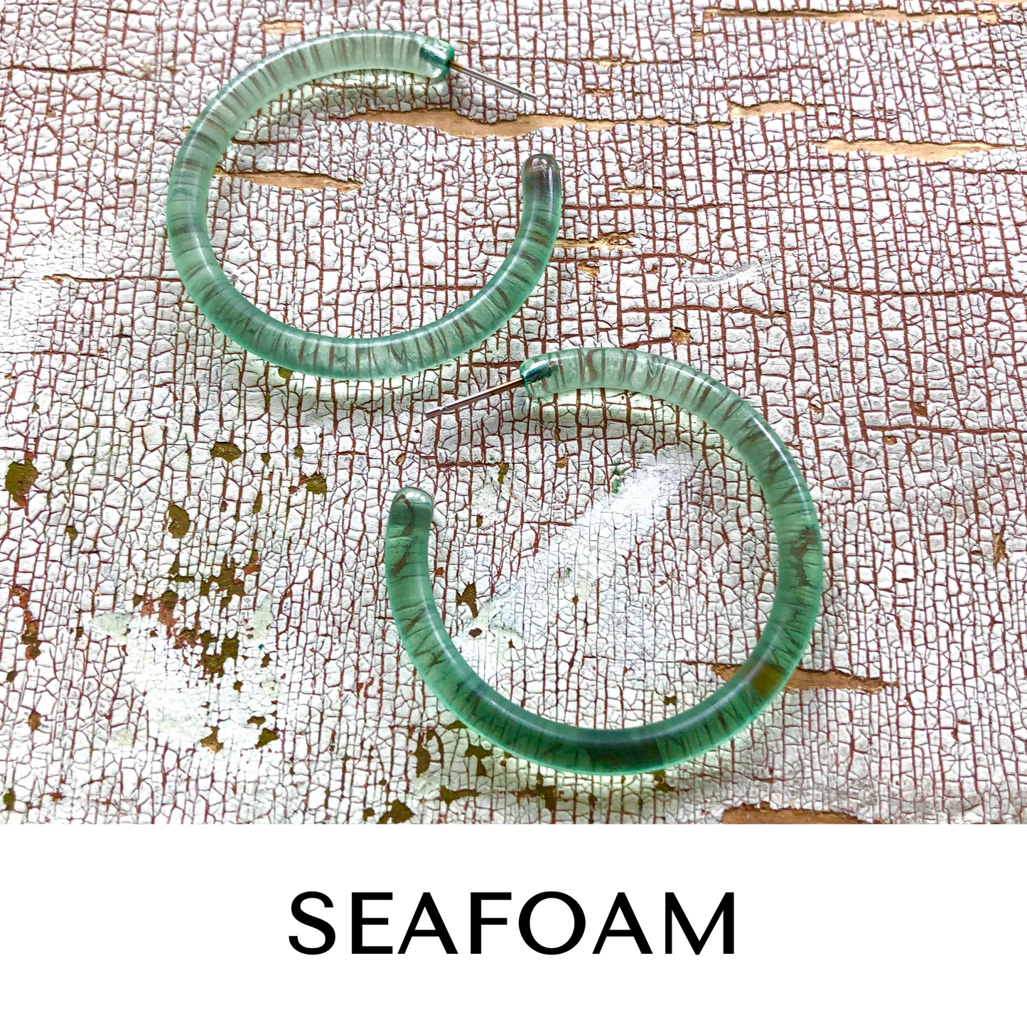 Jelly Tube Hoop Earrings - Large 1.5"