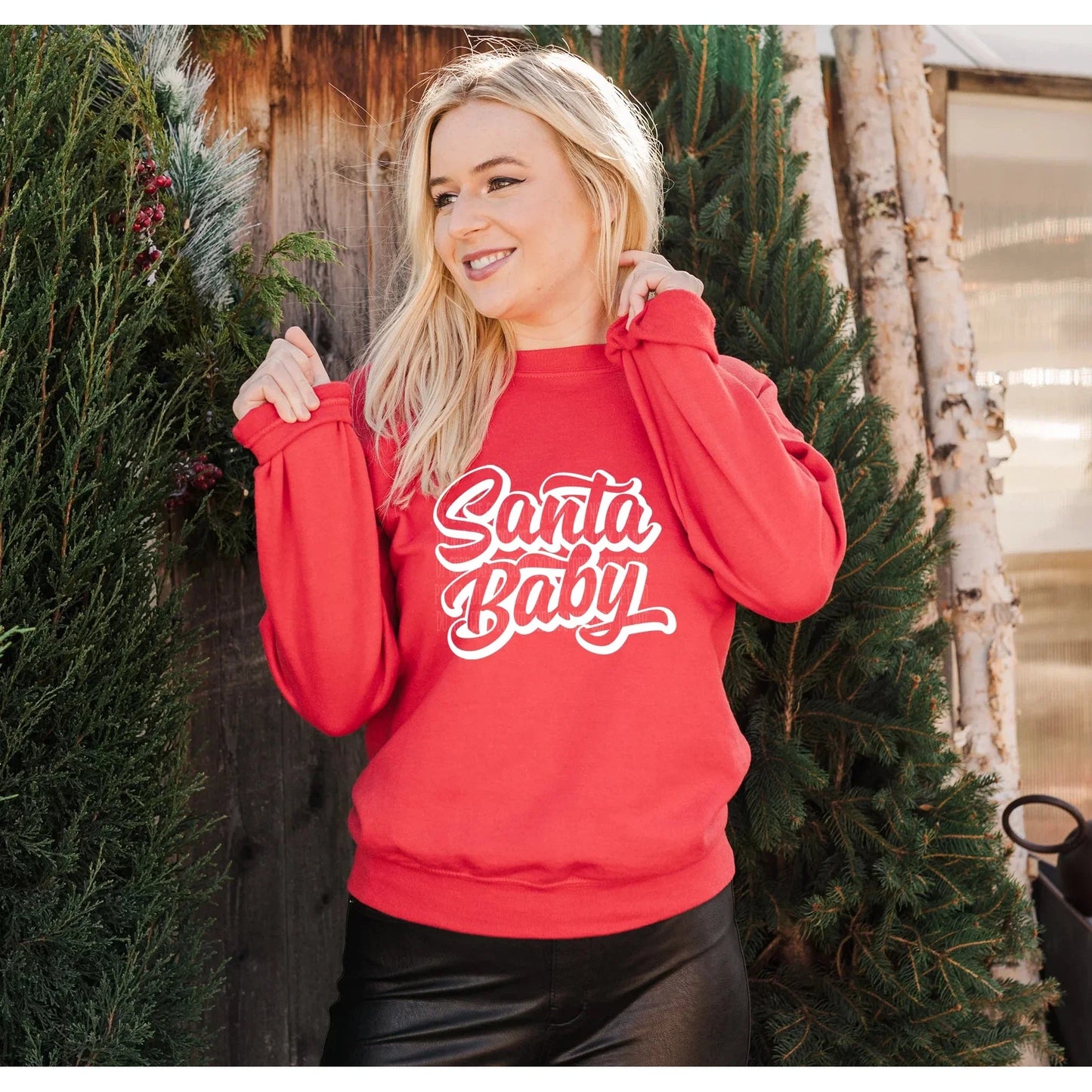 Full Size Santa Baby Retro Sweatshirt