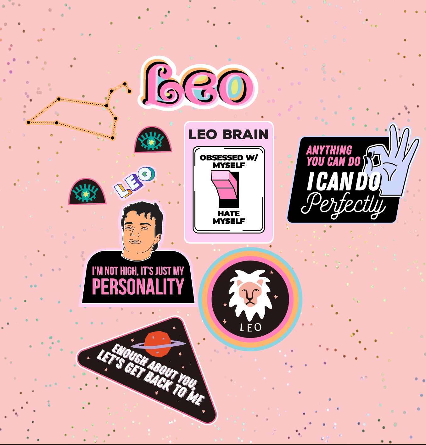 Leo Astrological Sticker Sheet