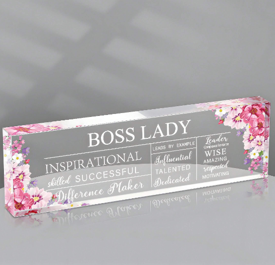 Women's Inspirational Acrylic Desk Gift Decoration for Boss Appreciation