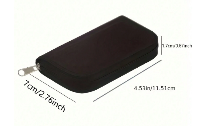 Compact (Small) Memory Card PVC Storage Bag, Great for SD & CF Cards