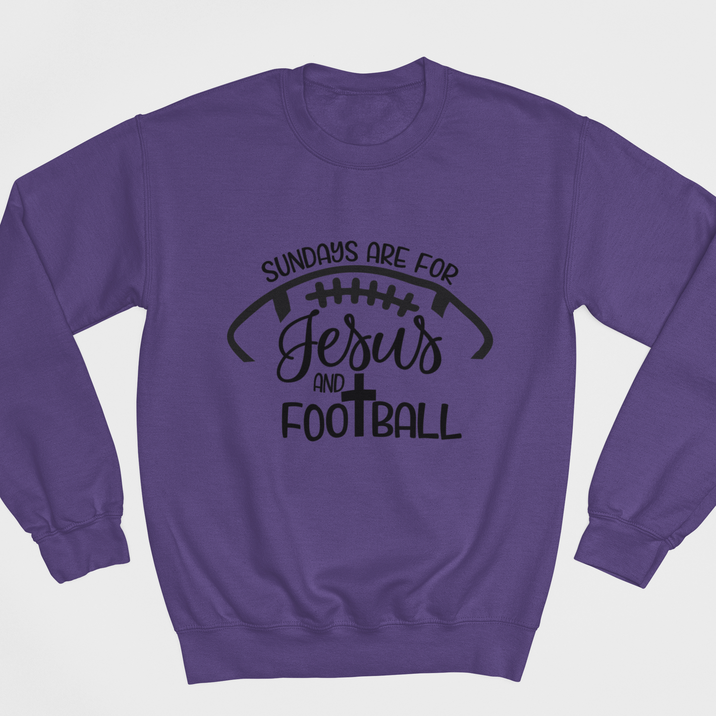 Sunday's Are For Jesus And Football Graphic Sweatshirt