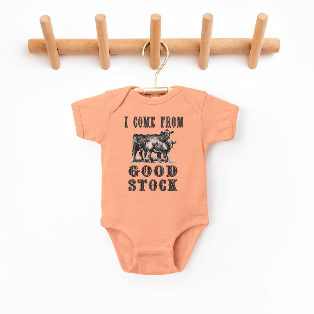 I Come From Good Stock Infant Bodysuit SZ NB-24M