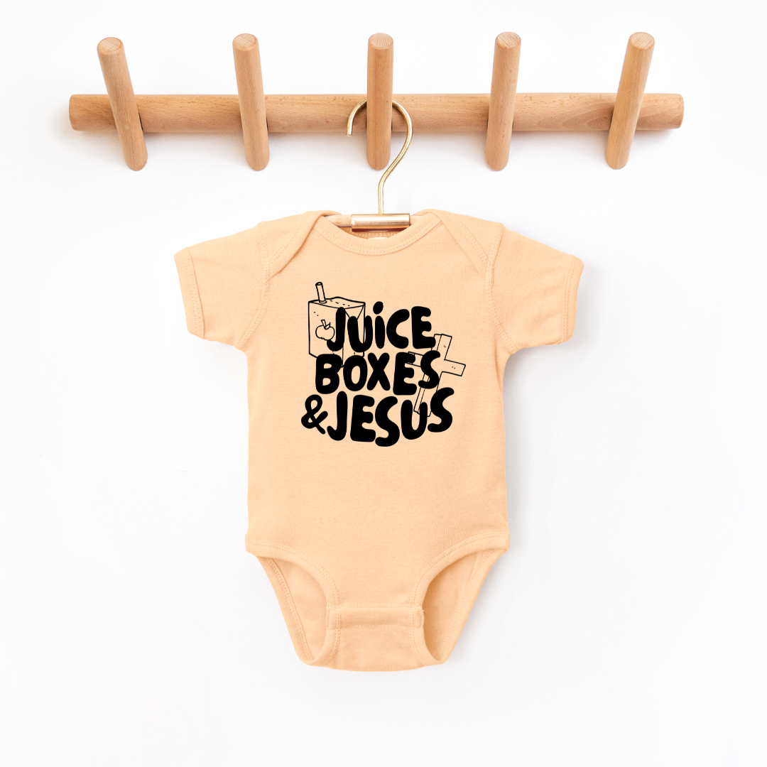 Juice Boxes & Jesus Infant Bodysuit SZ NB-24M