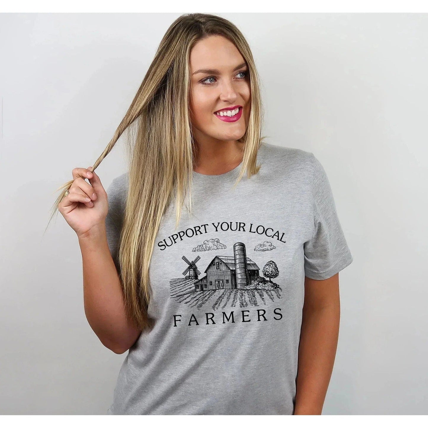 Full Size Support Your Local Farmers  Graphic Tee/Sweatshirt options