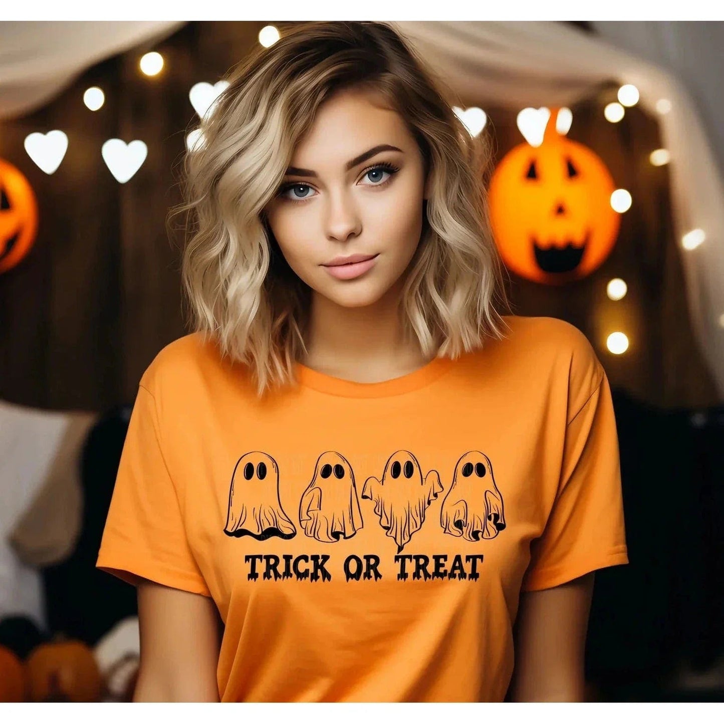 Full Size Trick or Treat Ghosts GRAPHIC TEE