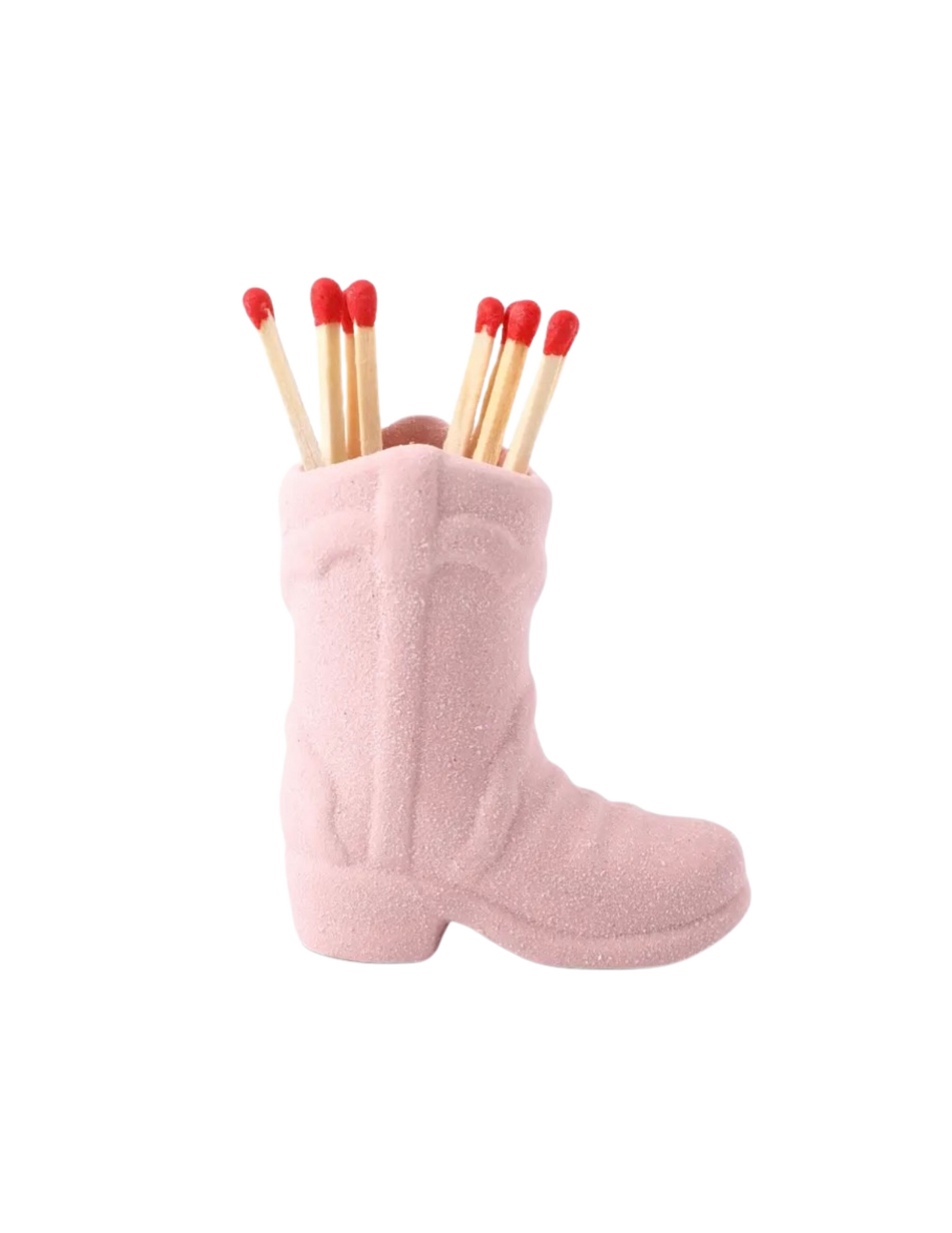 Pink Ceramic Boot Match Holder