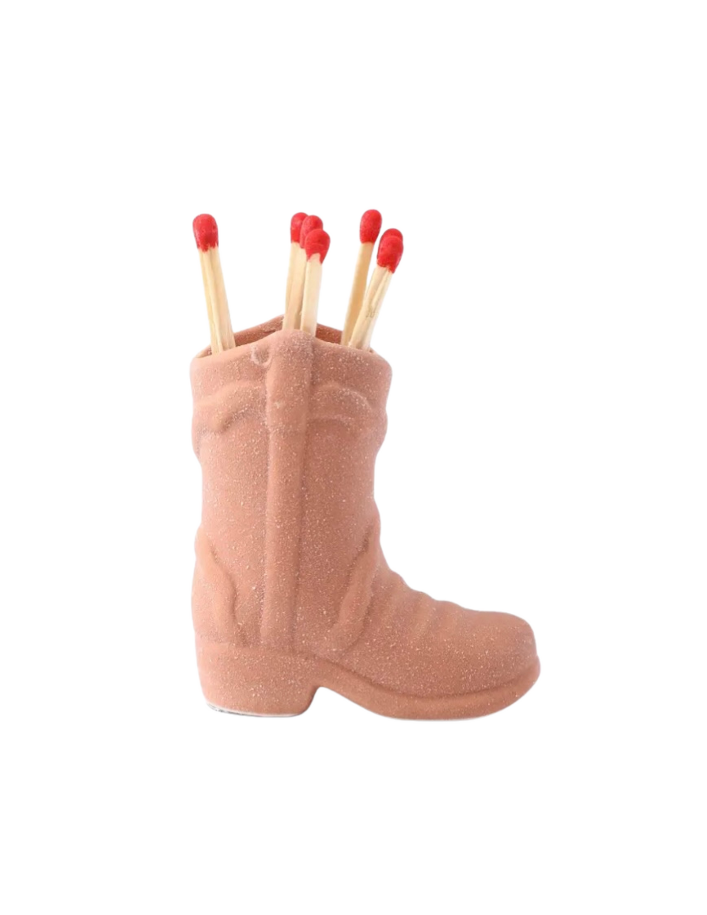 Tan Ceramic Boot Match Holder