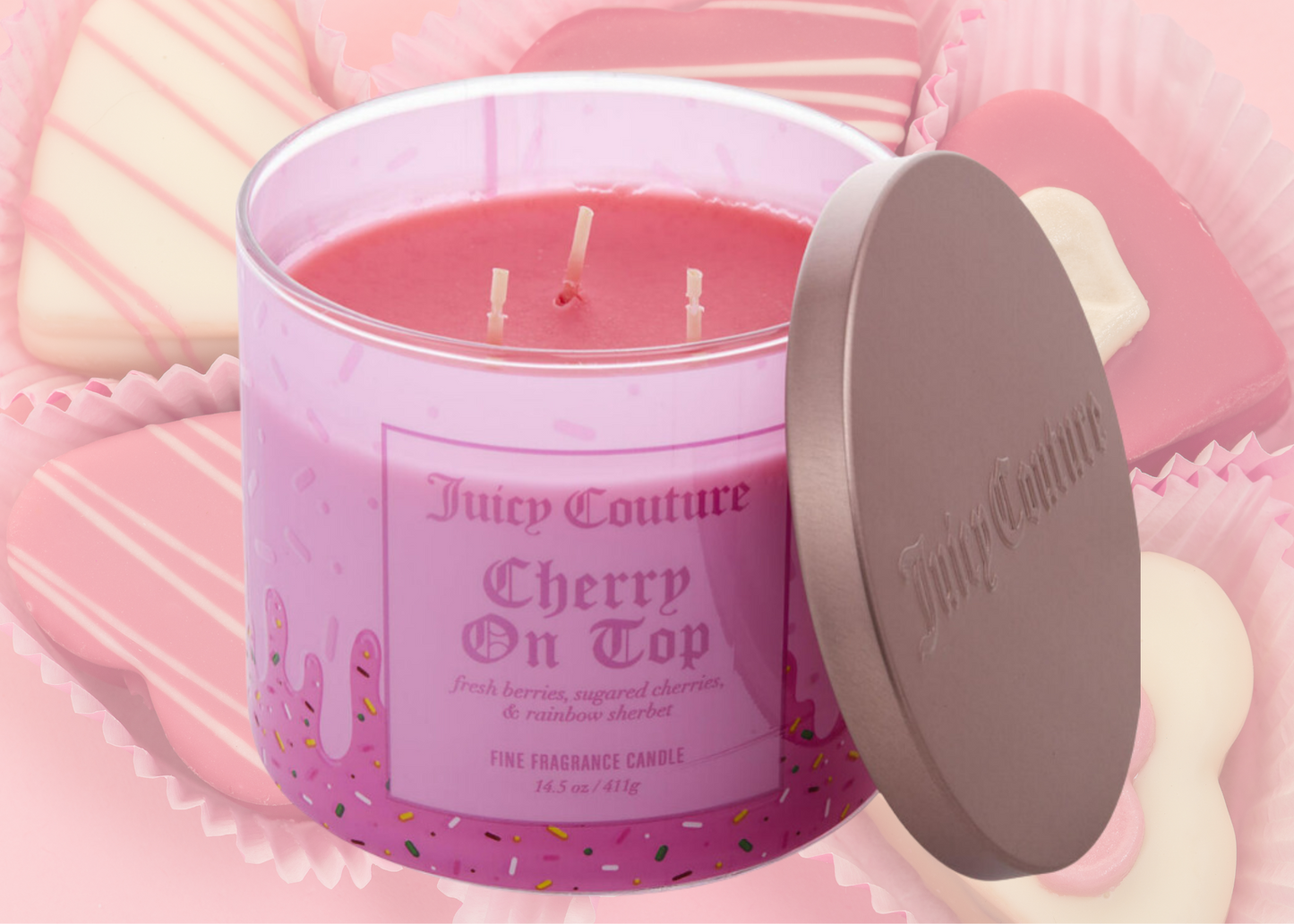 Juicy Couture Cherry On Top Candle 14.5 oz by Juicy Couture ❤️