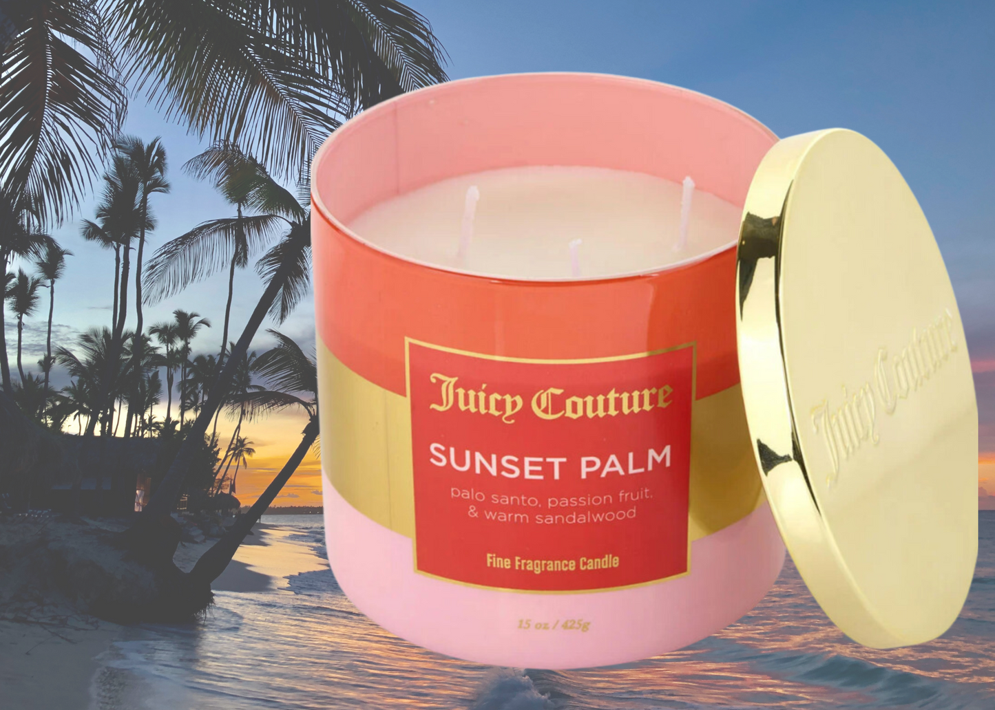 Juicy Couture Sunset Palm Candle 14.5 oz by Juicy Couture ❤️