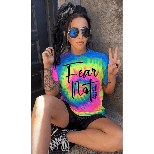 Full Size Fear Not Tie-dye Graphic Tee