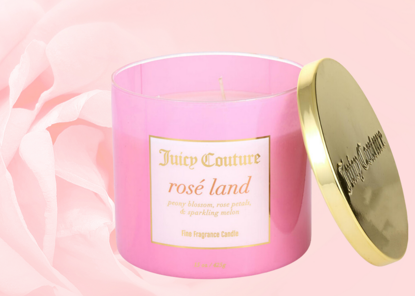 Juicy Couture Rose Land Candle 14.5 oz by Juicy Couture ❤️