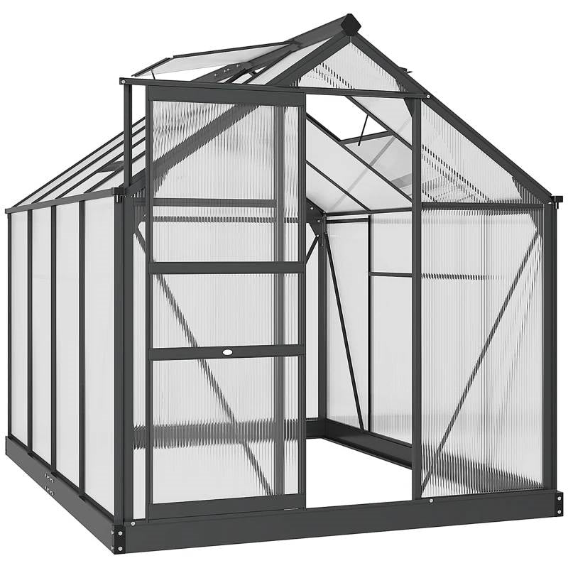 9.8 ft. x 19.5 ft. Outdoor Greenhouse with Steel Frame and White PE Cover