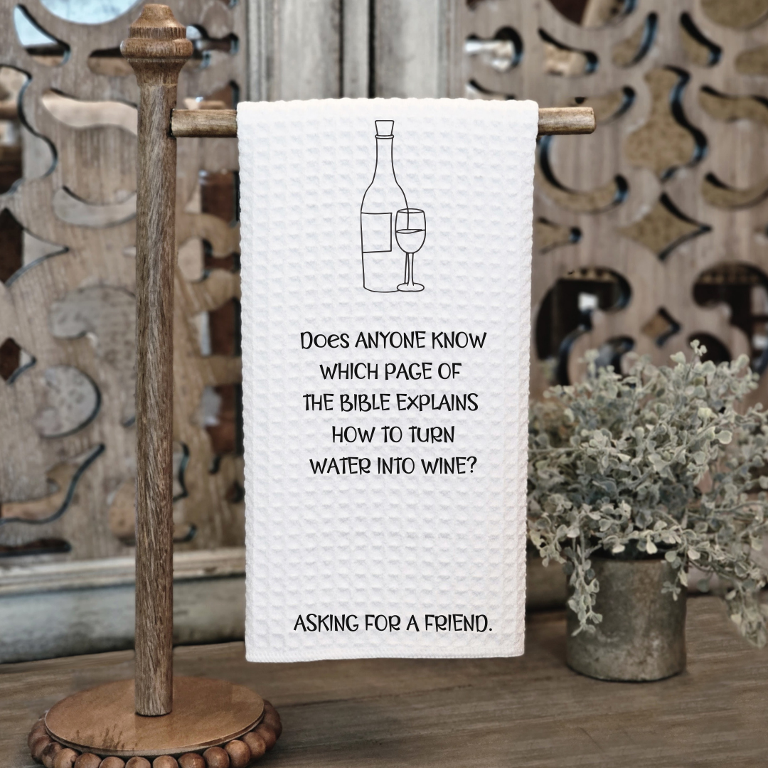 Water Into Wine Kitchen Tea Towel