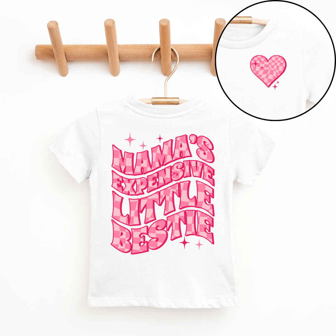 Mama's Expensive Little Bestie Youth & Toddler Graphic Tee SZ 2T-YXL (18-20)