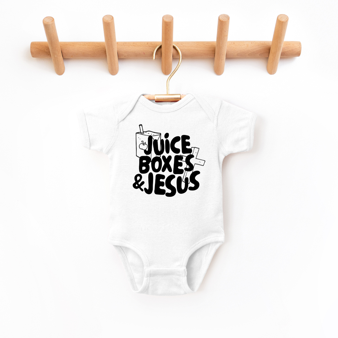 Juice Boxes & Jesus Infant Bodysuit SZ NB-24M