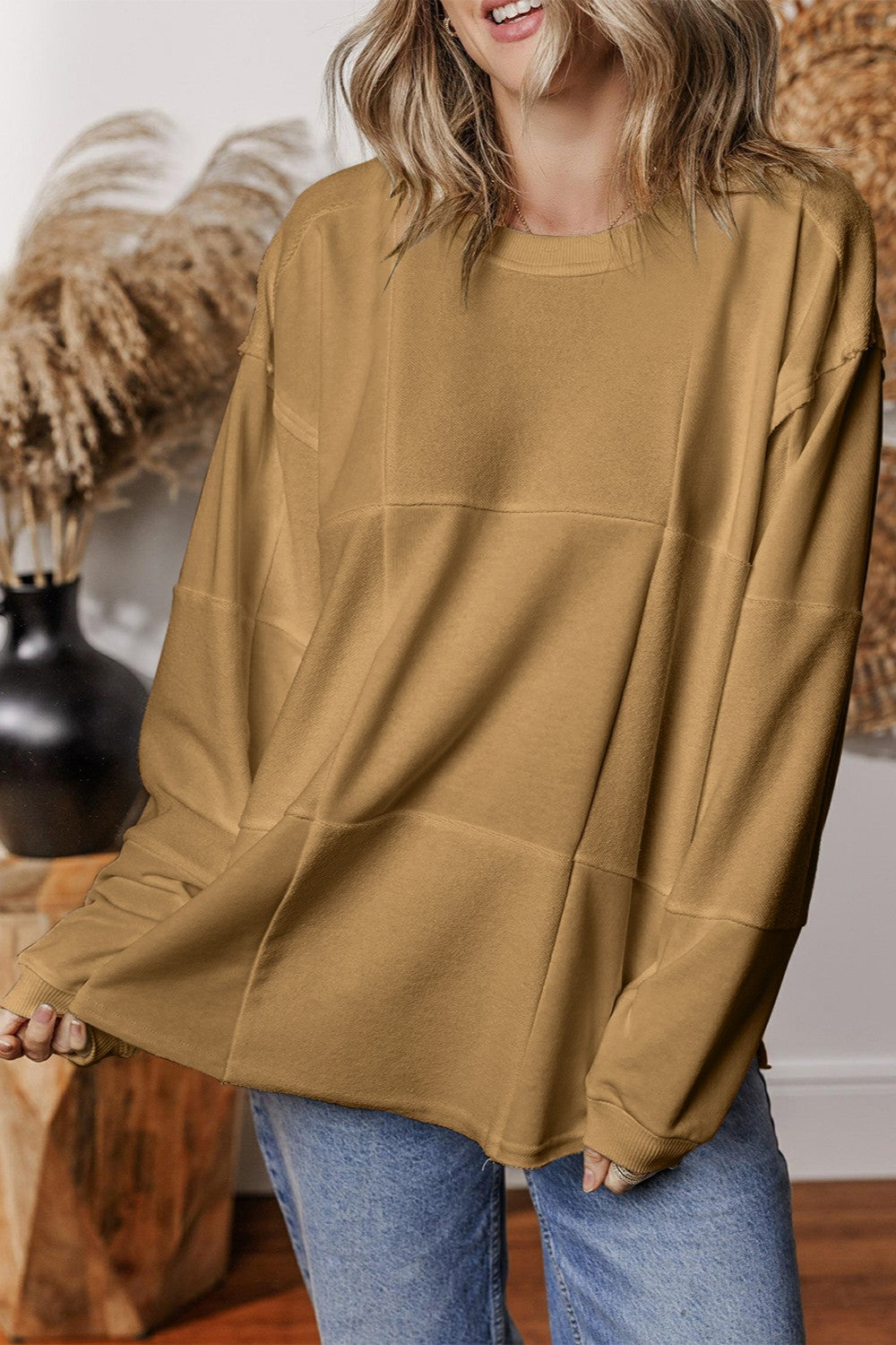 Full Size Round Neck Long Sleeve Sweatshirt