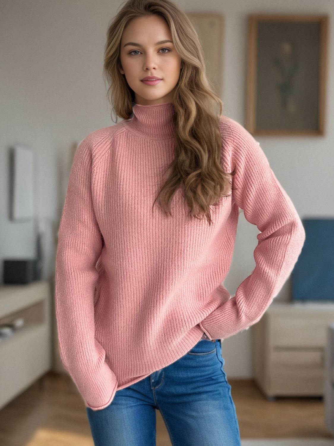 Turtleneck Long Sleeve Sweater