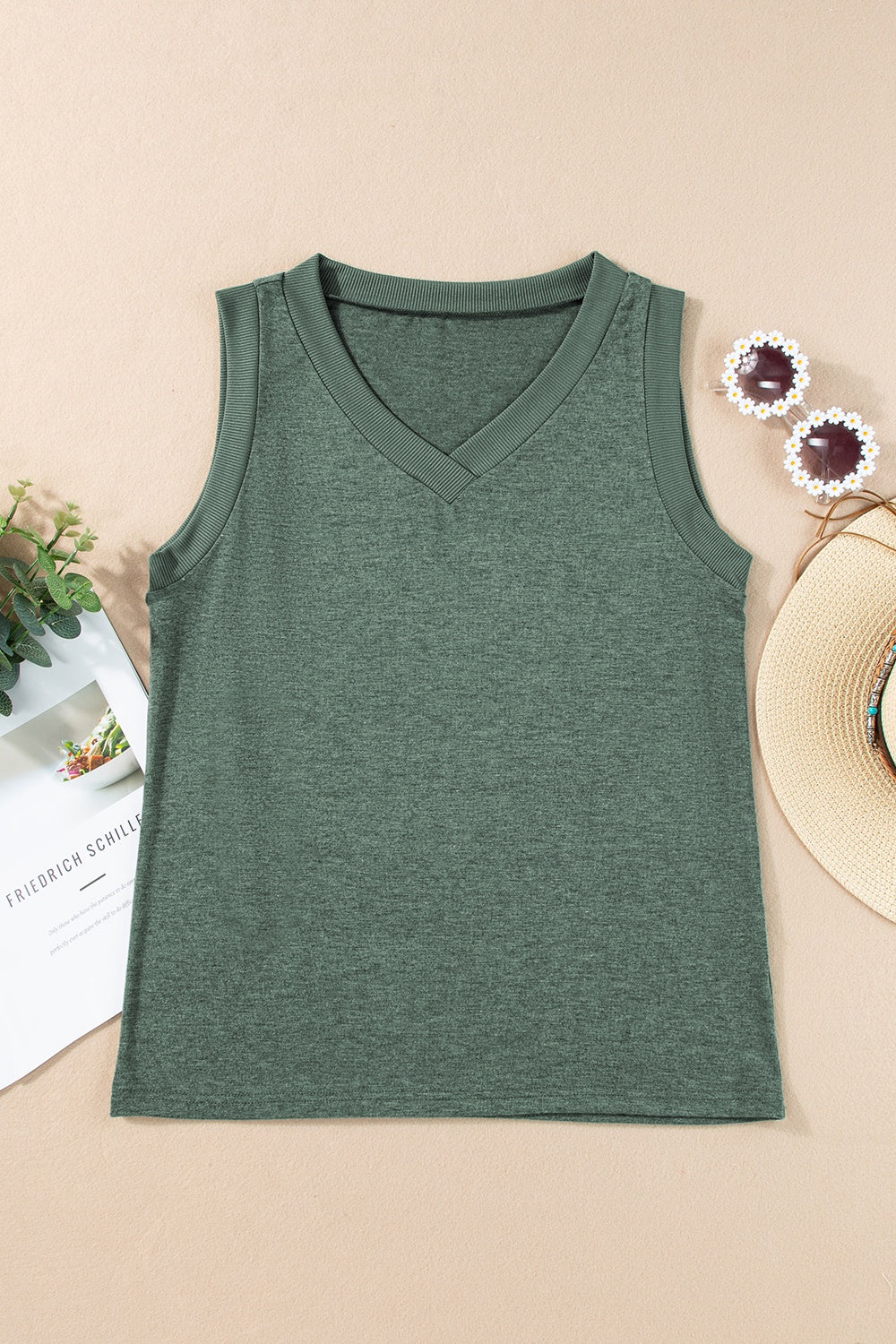 Savannah V-Neck Wide Strap Tank