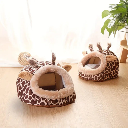 Giraffe Themed Warm & Cozy Small Pet Nest Hideout