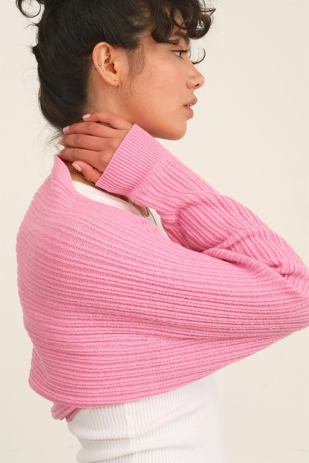 HYFVE Ribbed Knit Bolero Cardigan