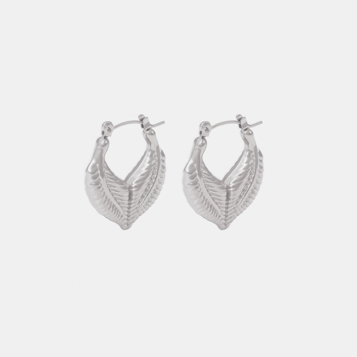 Titanium Steel Leaf Shape Earrings