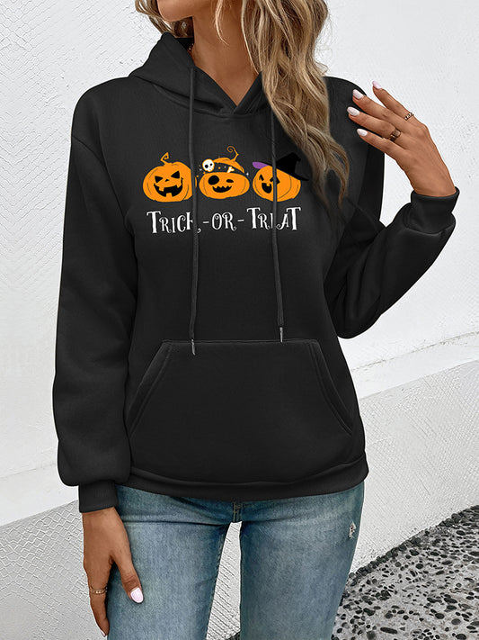 Perfee TRICK OR TREAT Long Sleeve Hoodie