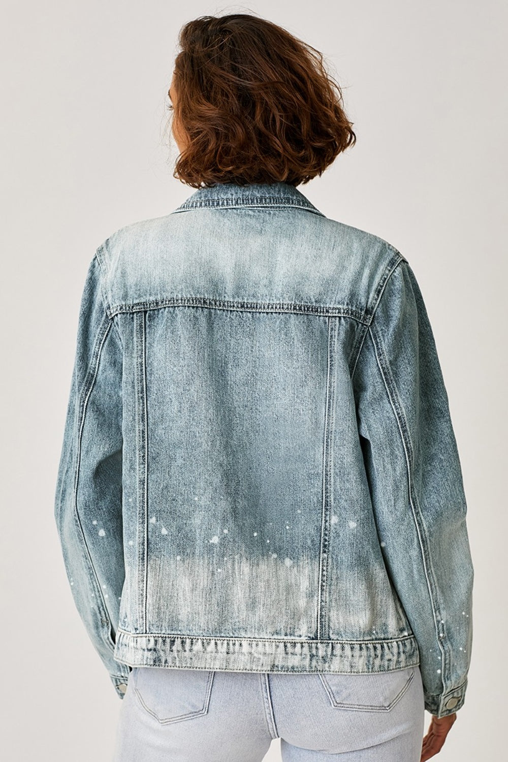 RISEN Button Up Light Ombre Washed Jacket