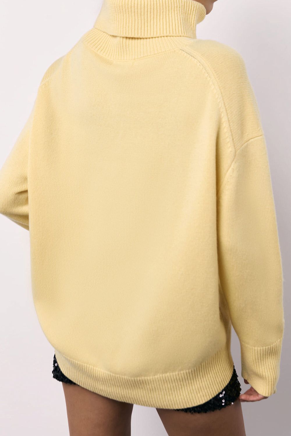 Basic Bae Turtleneck Long Sleeve Dropped Shoulder Sweater