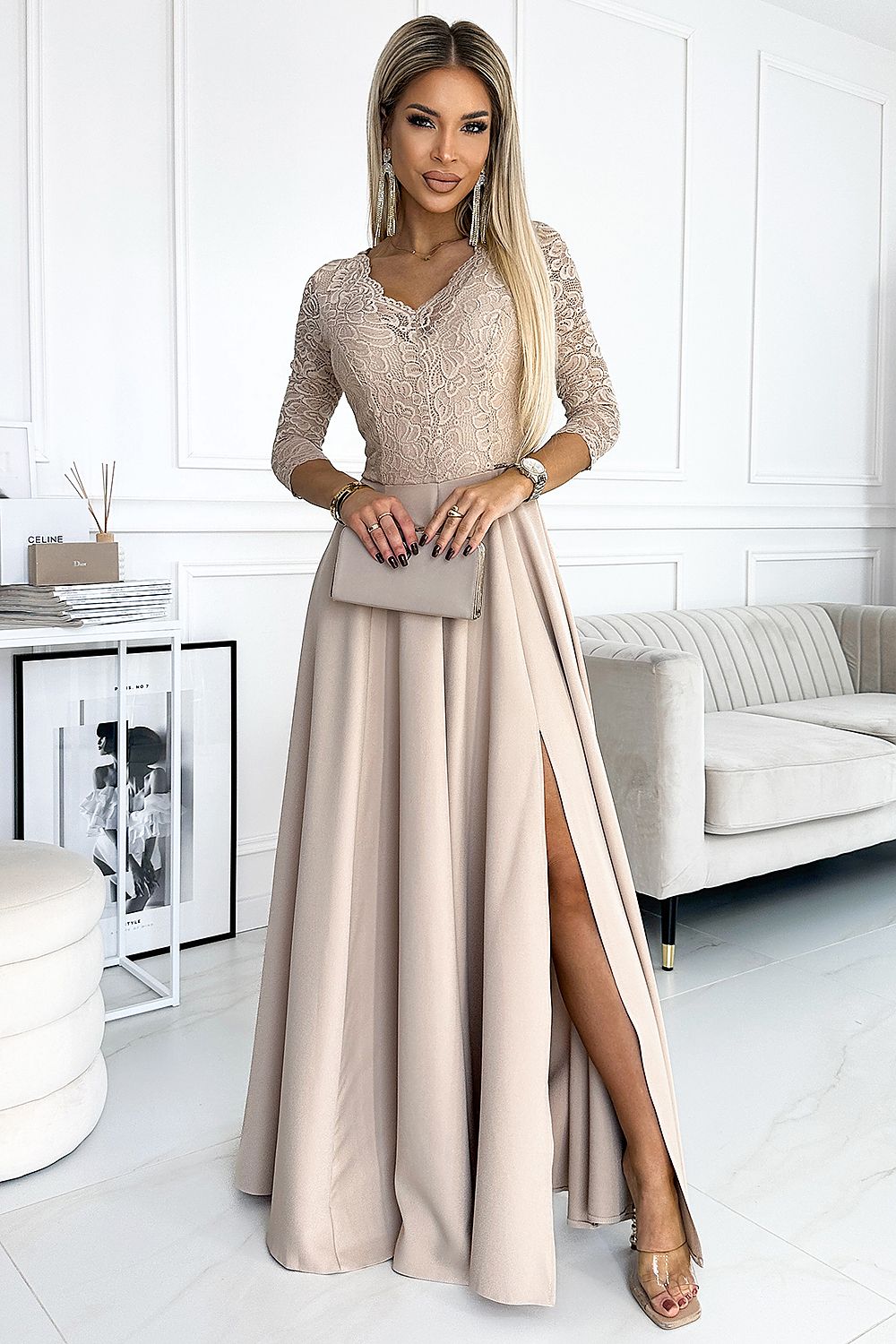 Numoco European Brand Full Size Elegant Long Gown Maxi Dress