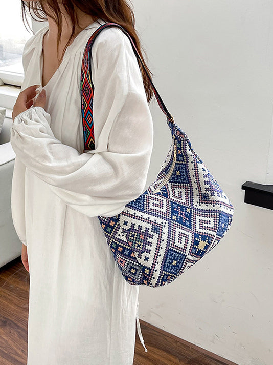 Geometric Adjustable Strap Crossbody Bag