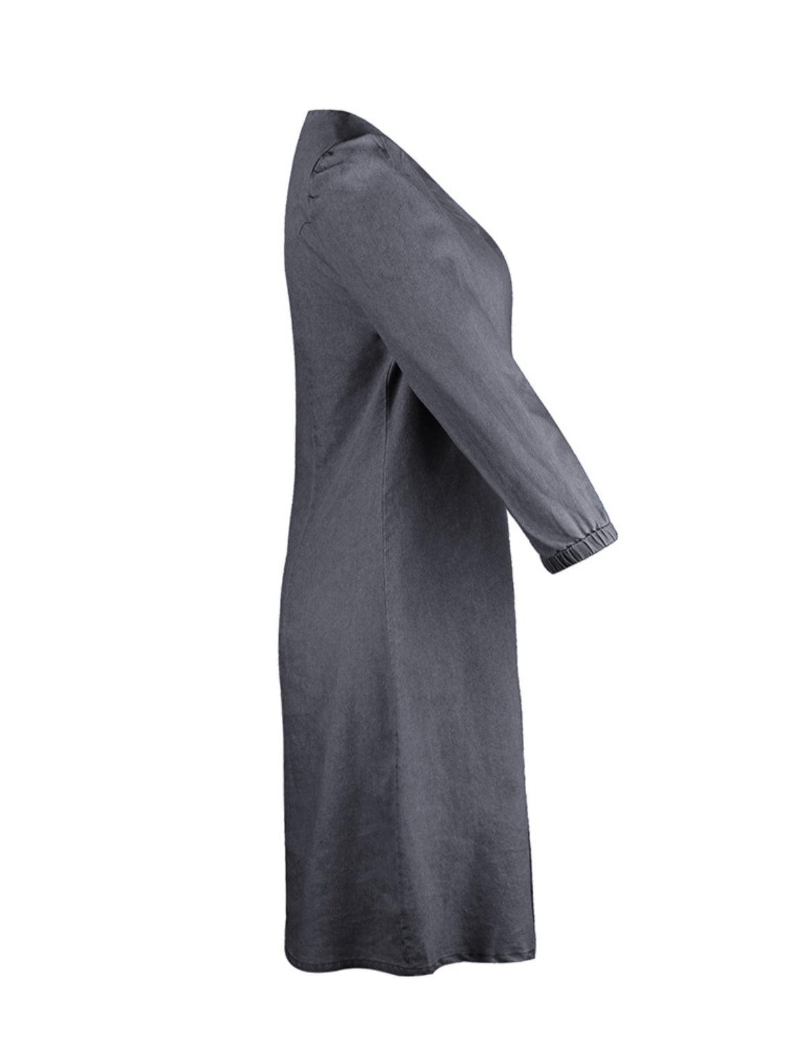 Full Size V-Neck Half Sleeve Mini Dress