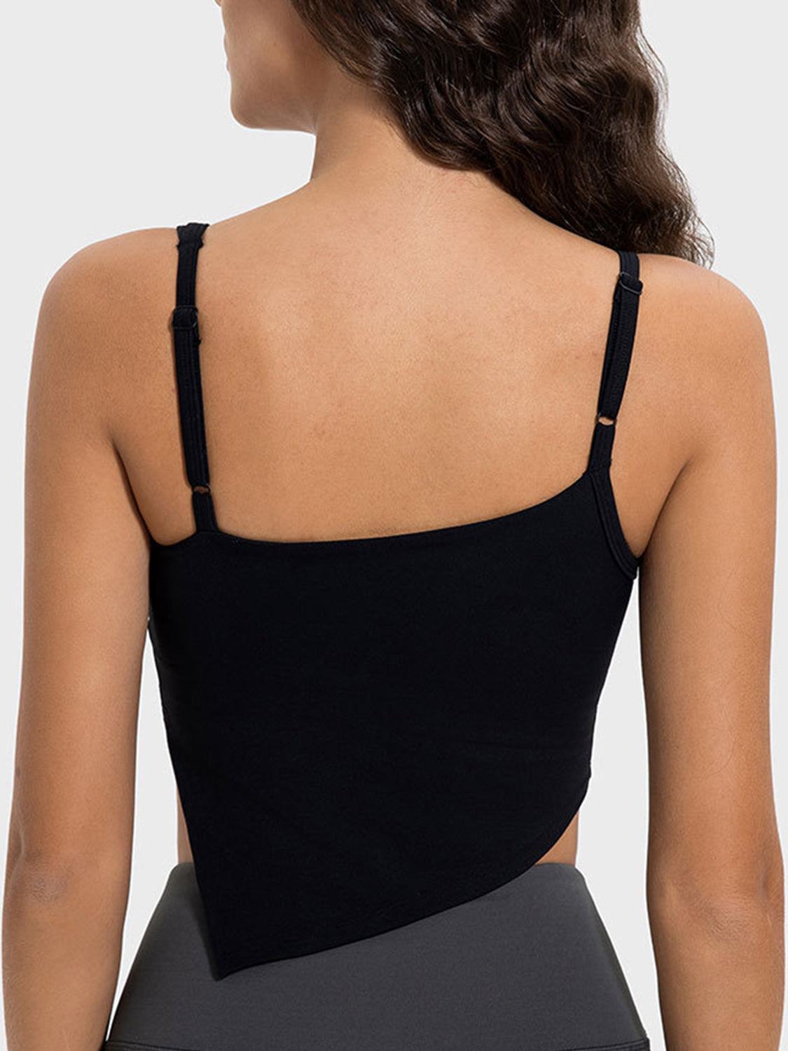 Slit Asymmetrical Neck Active Cami