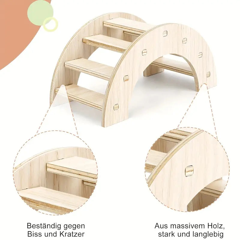 DIY Project - 6 PC Wooden Hamster Small Pet Hideout and Toys