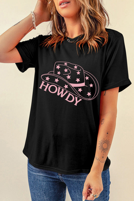 Full Size HOWDY Round Neck Short Sleeve T-Shirt