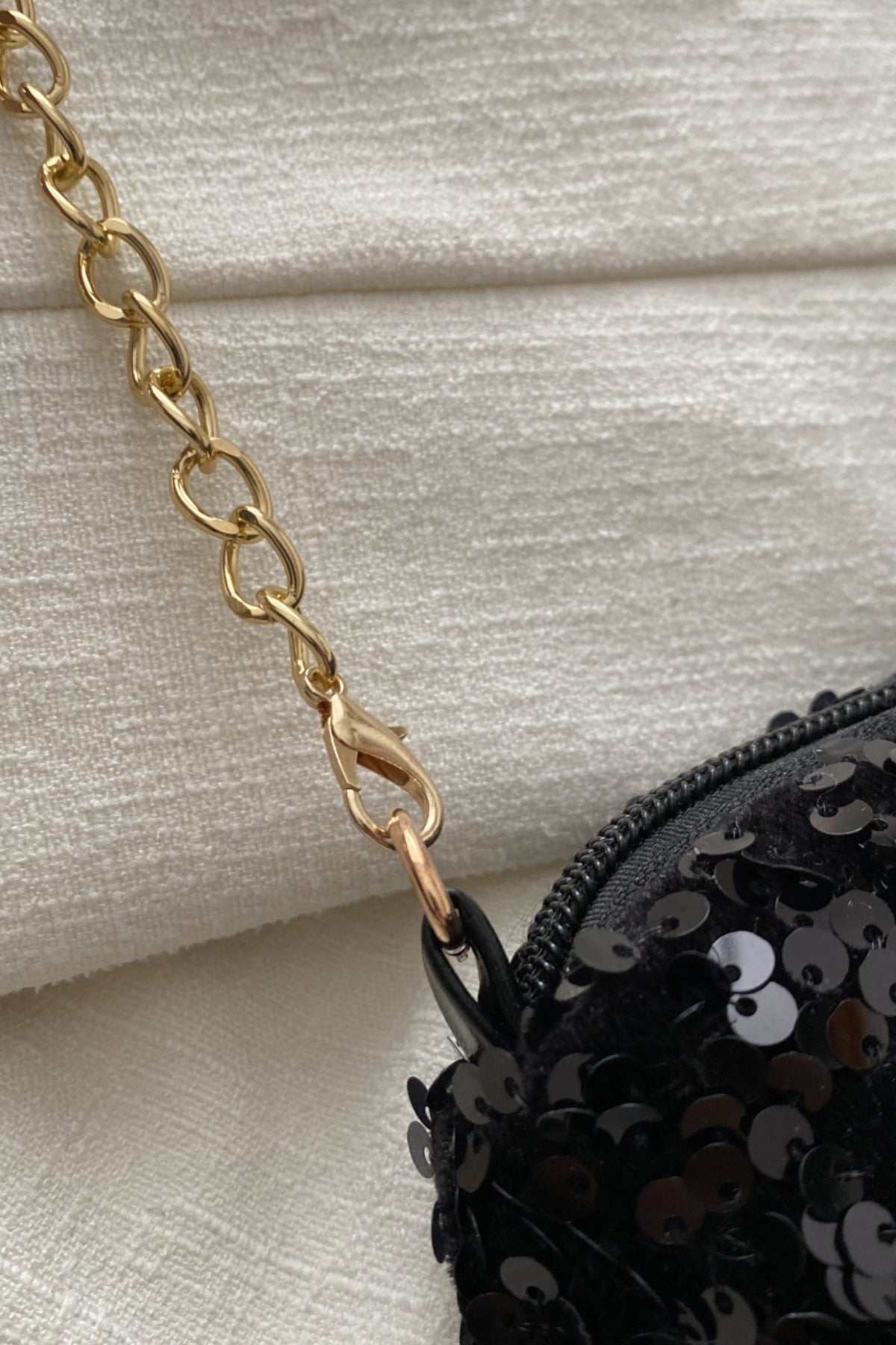 Sequin Removable Strap Shoulder Bag