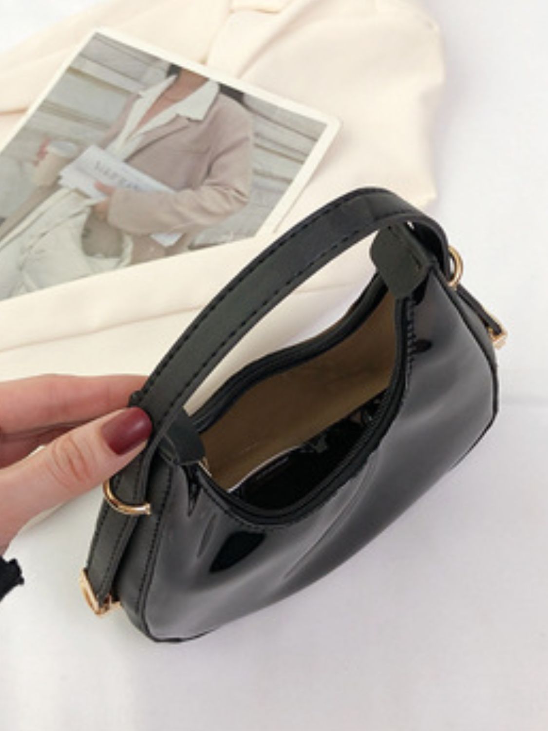 PU Leather PVC Shoulder Bag