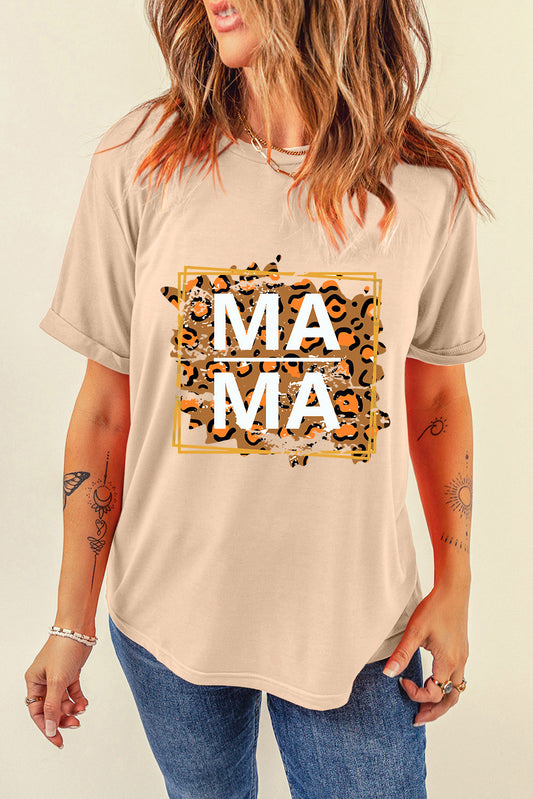 Full Size MAMA Round Neck Short Sleeve T-Shirt