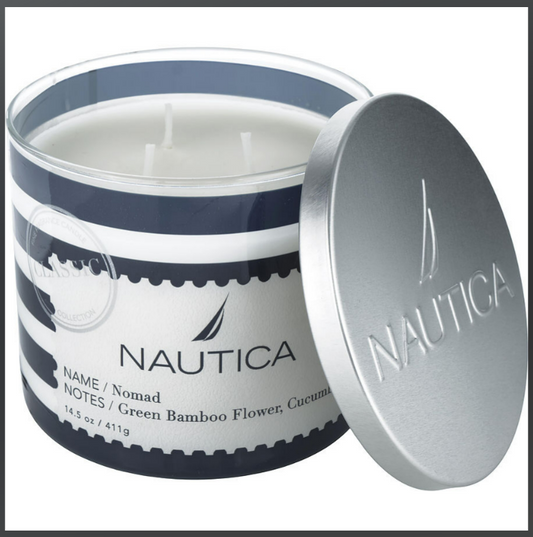 Nautica Nomad Green Bamboo & Cucumber Candle 14.5 oz by Nautica